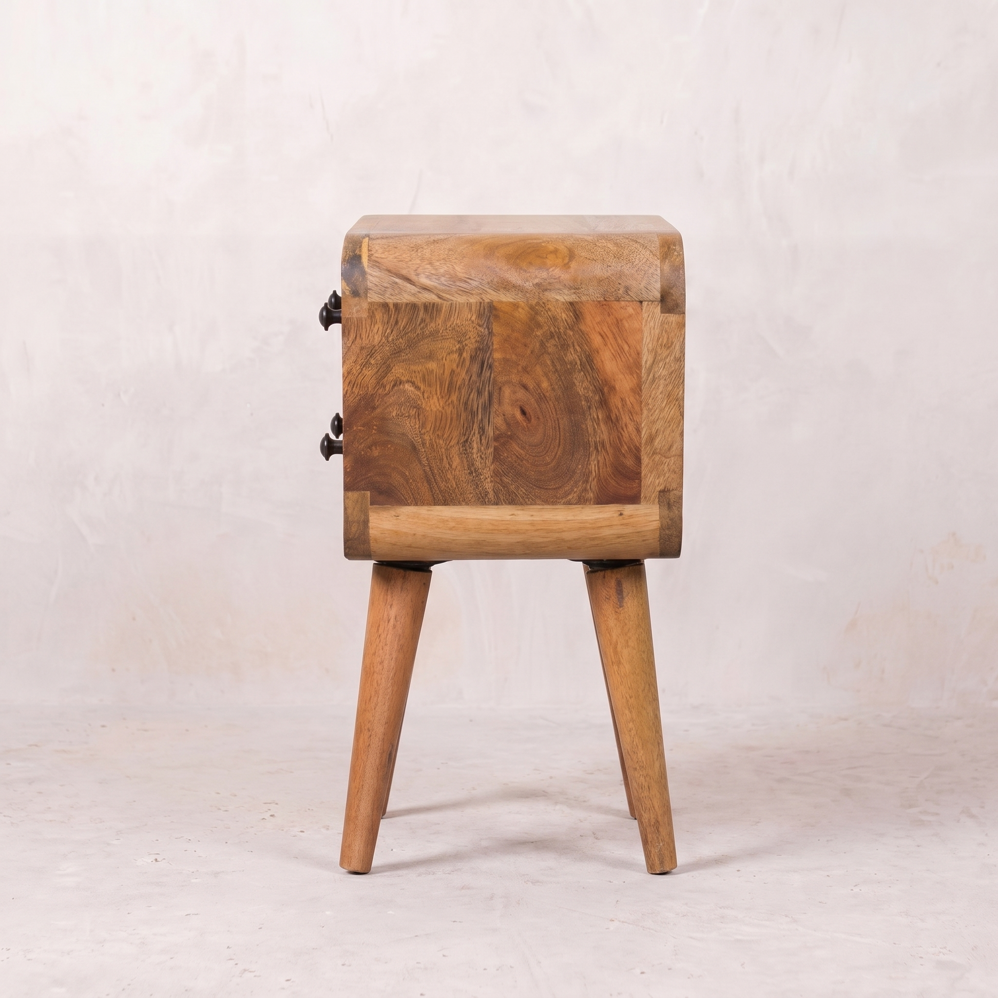 Extra Mini Curved Oak-ish Bedside