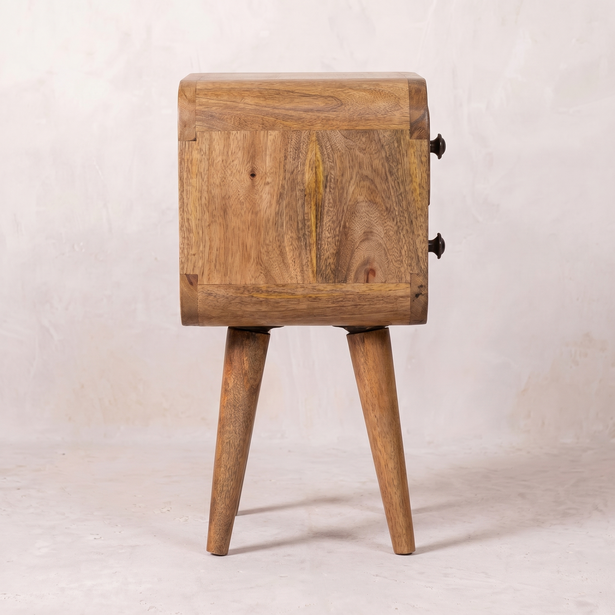 Extra Mini Curved Oak-ish Bedside