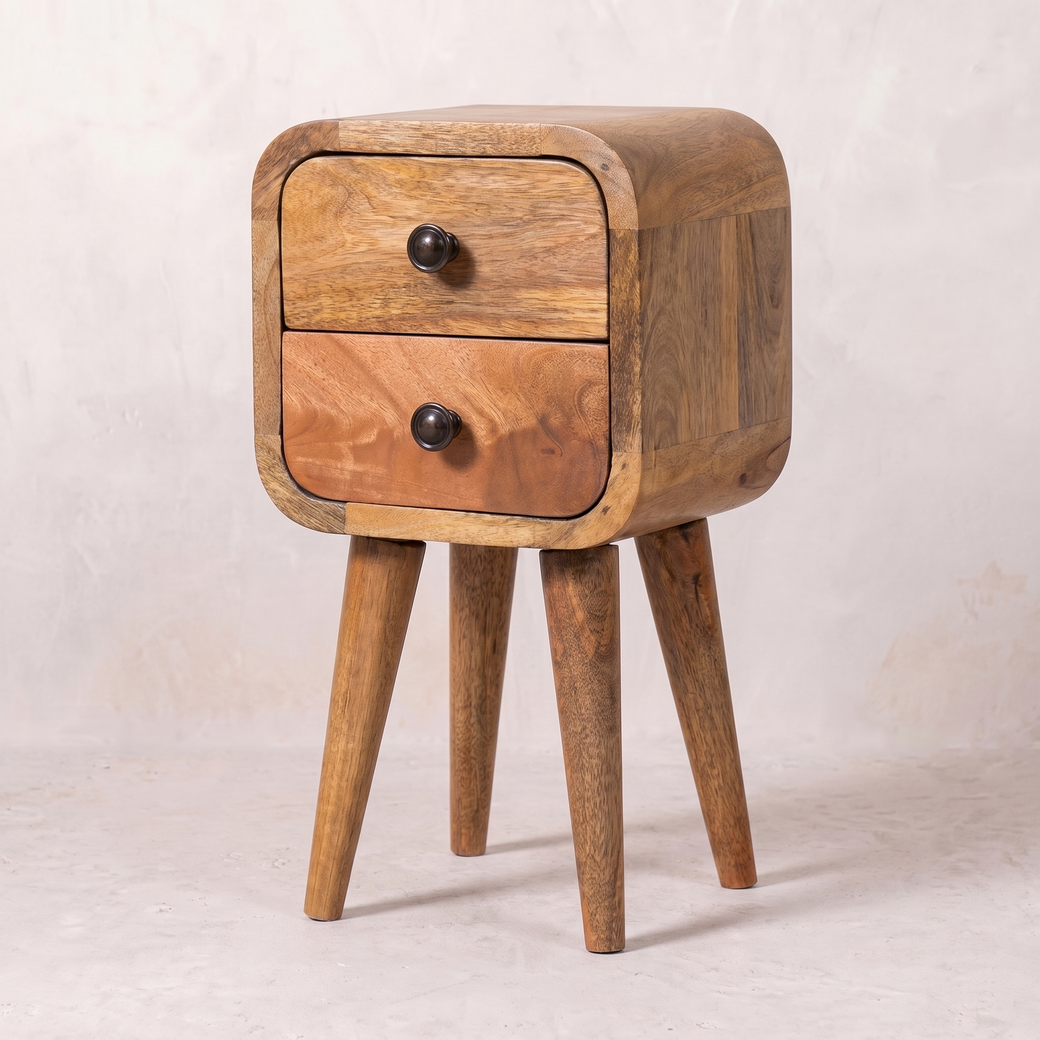 Extra Mini Curved Oak-ish Bedside