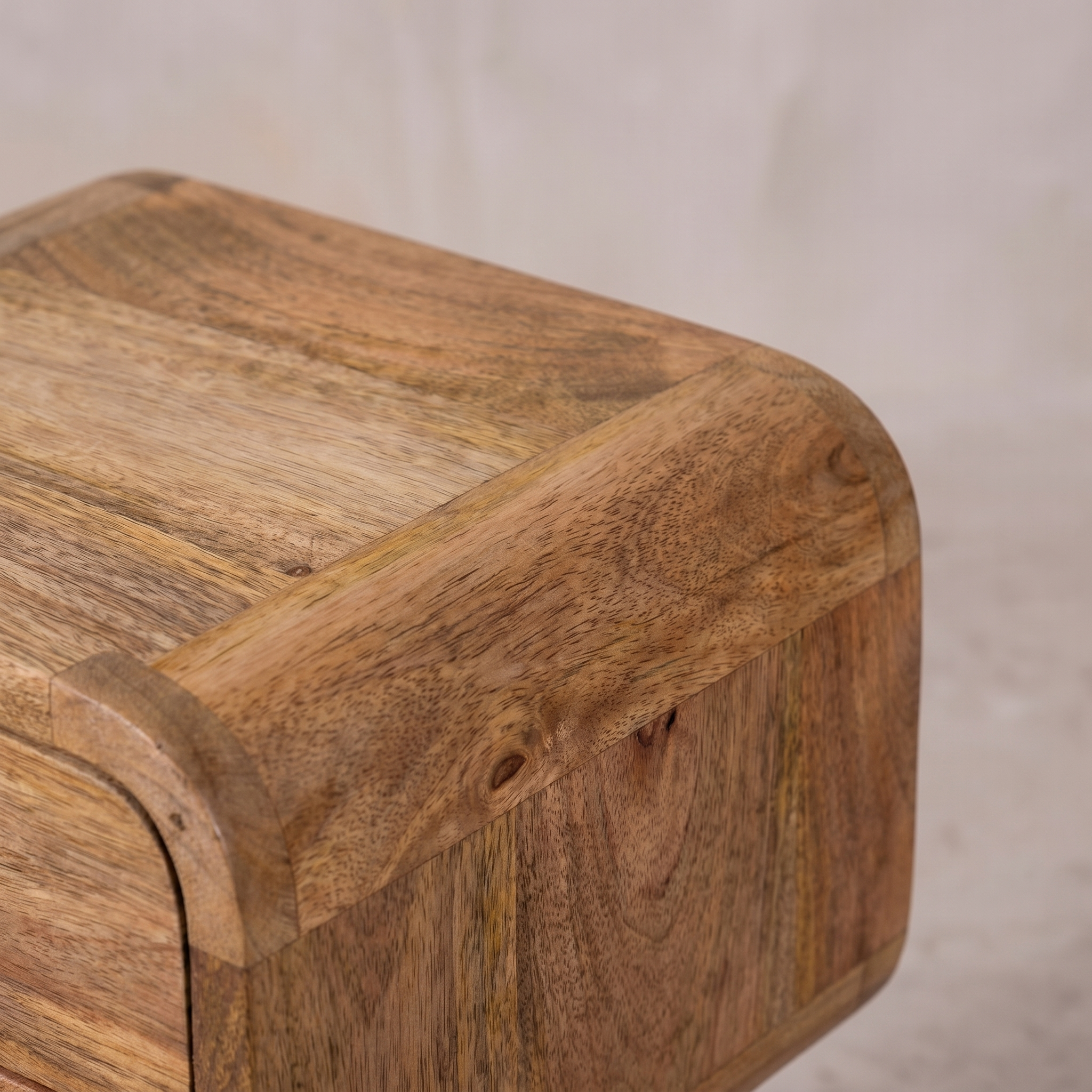 Extra Mini Curved Oak-ish Bedside