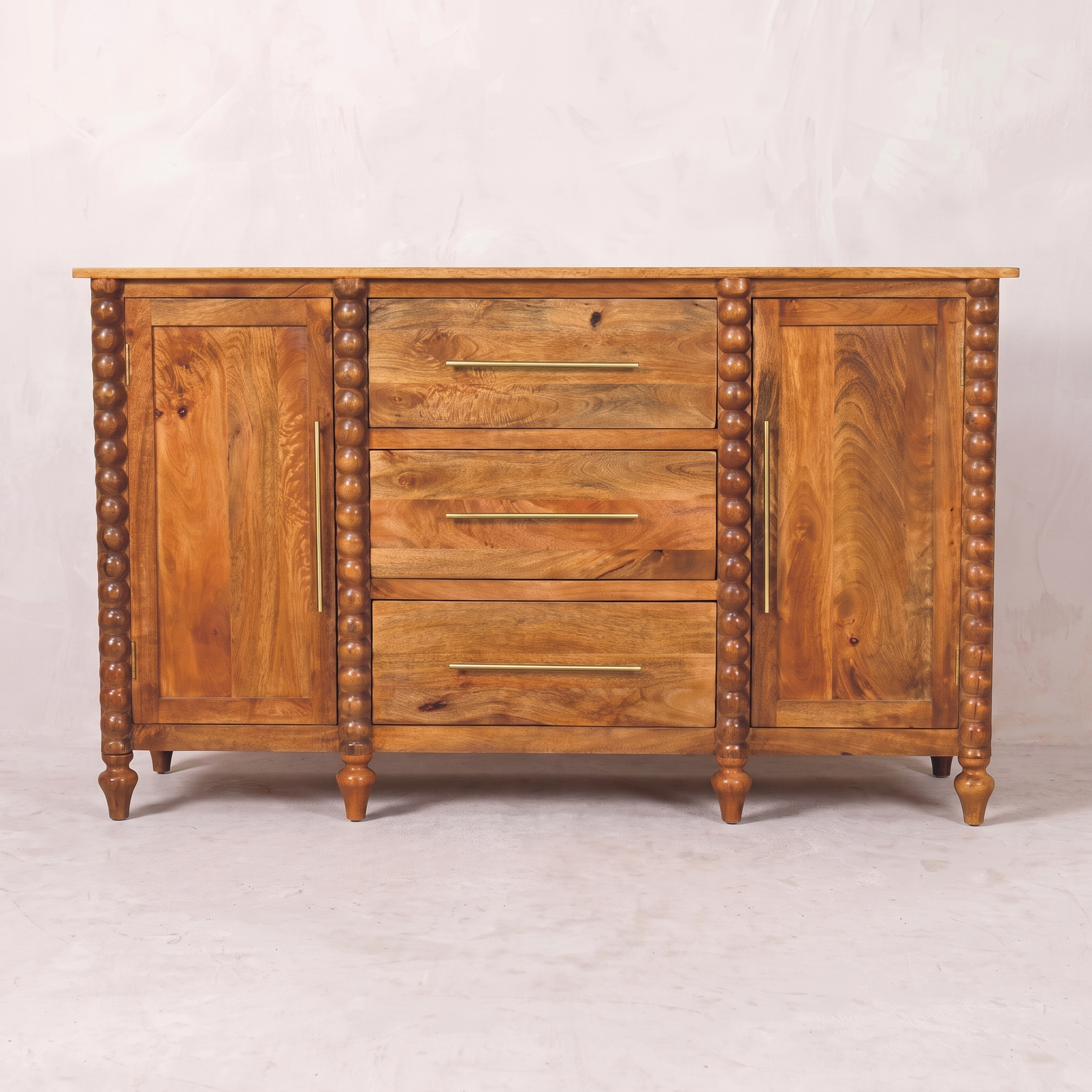Solid Wood Amber Oak Sideboard