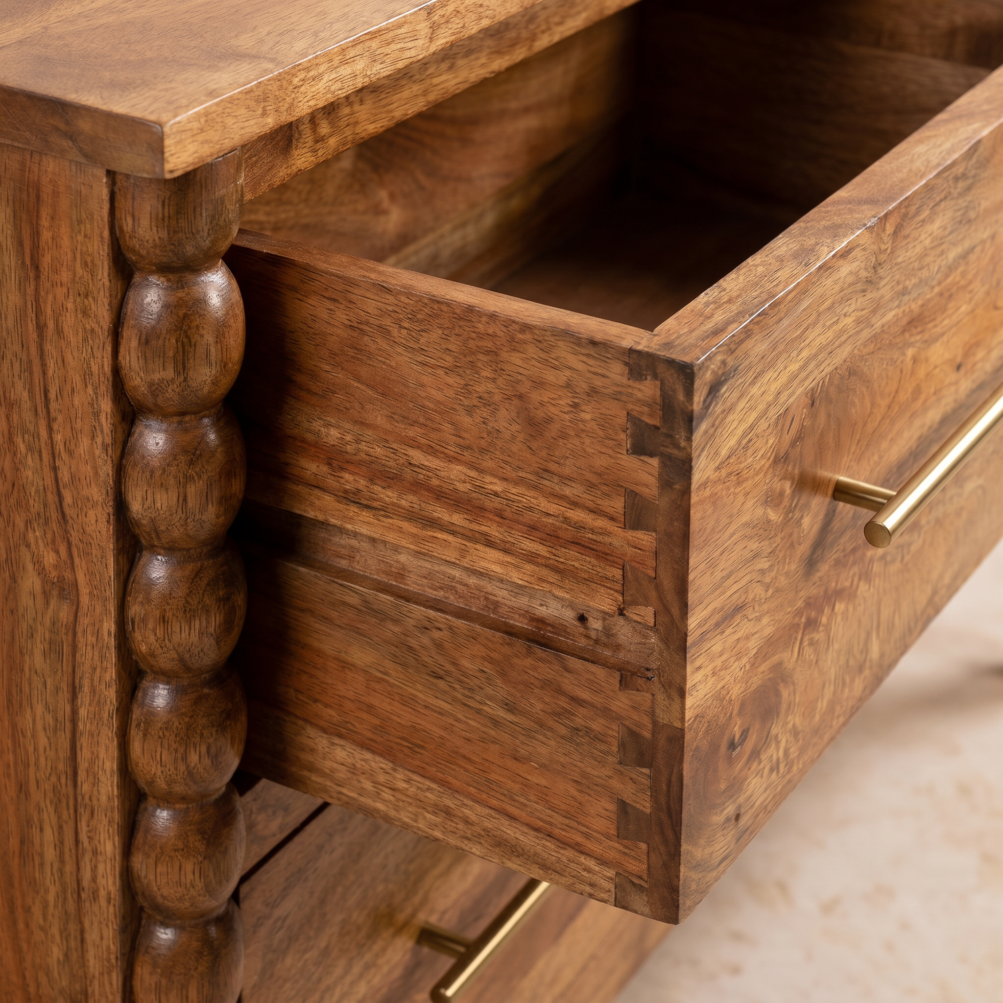 Solid Wood Amber Oak Sideboard