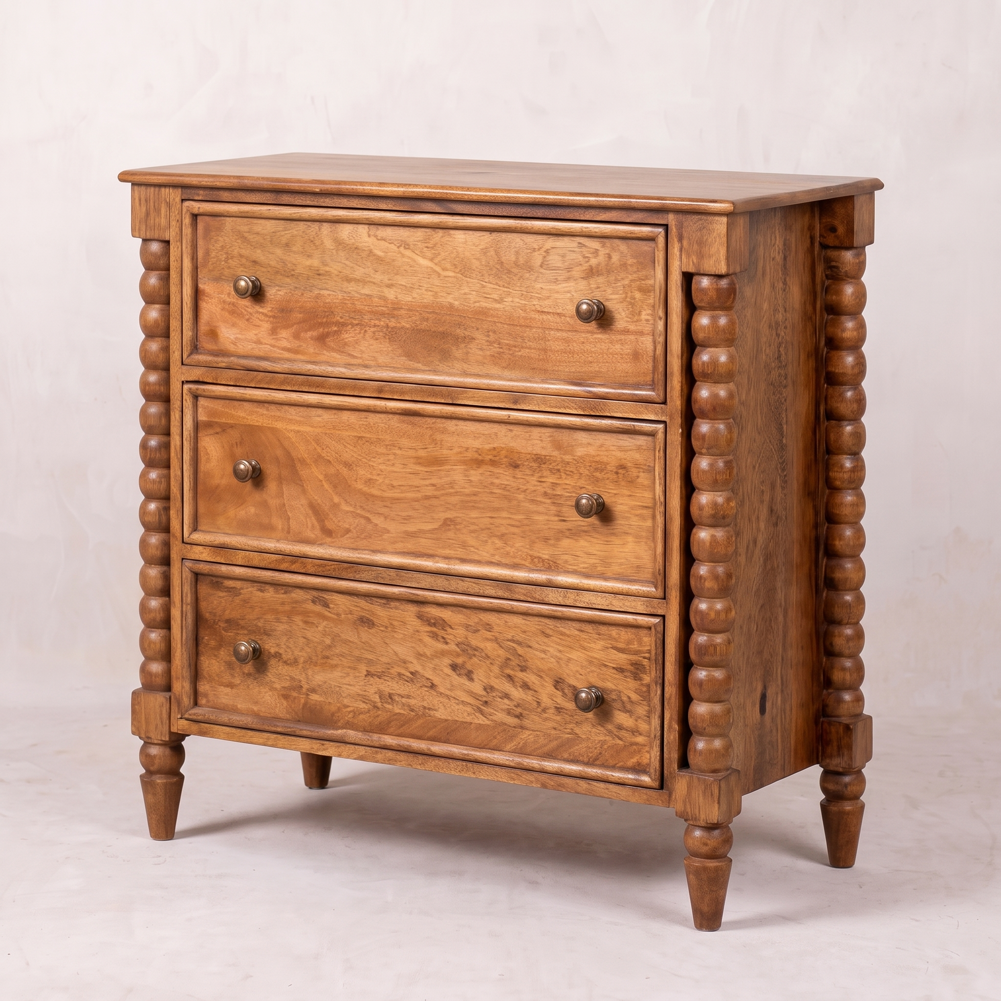 Solid Wood Amber Oak Chest of Drawers