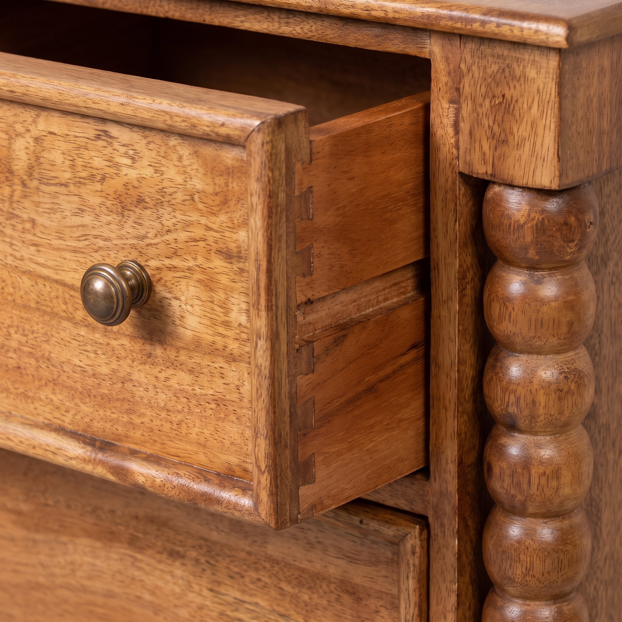 Solid Wood Amber Oak Chest of Drawers