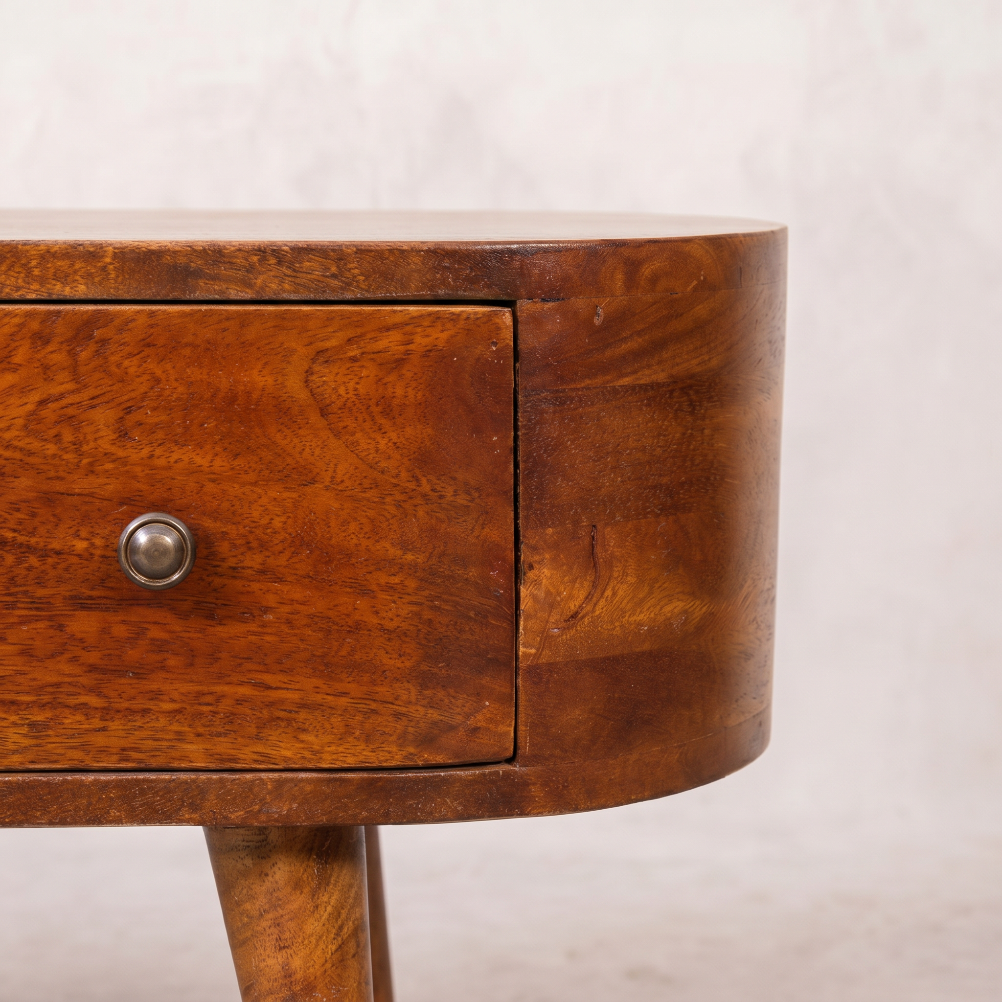 Chestnut Round Open Media Unit
