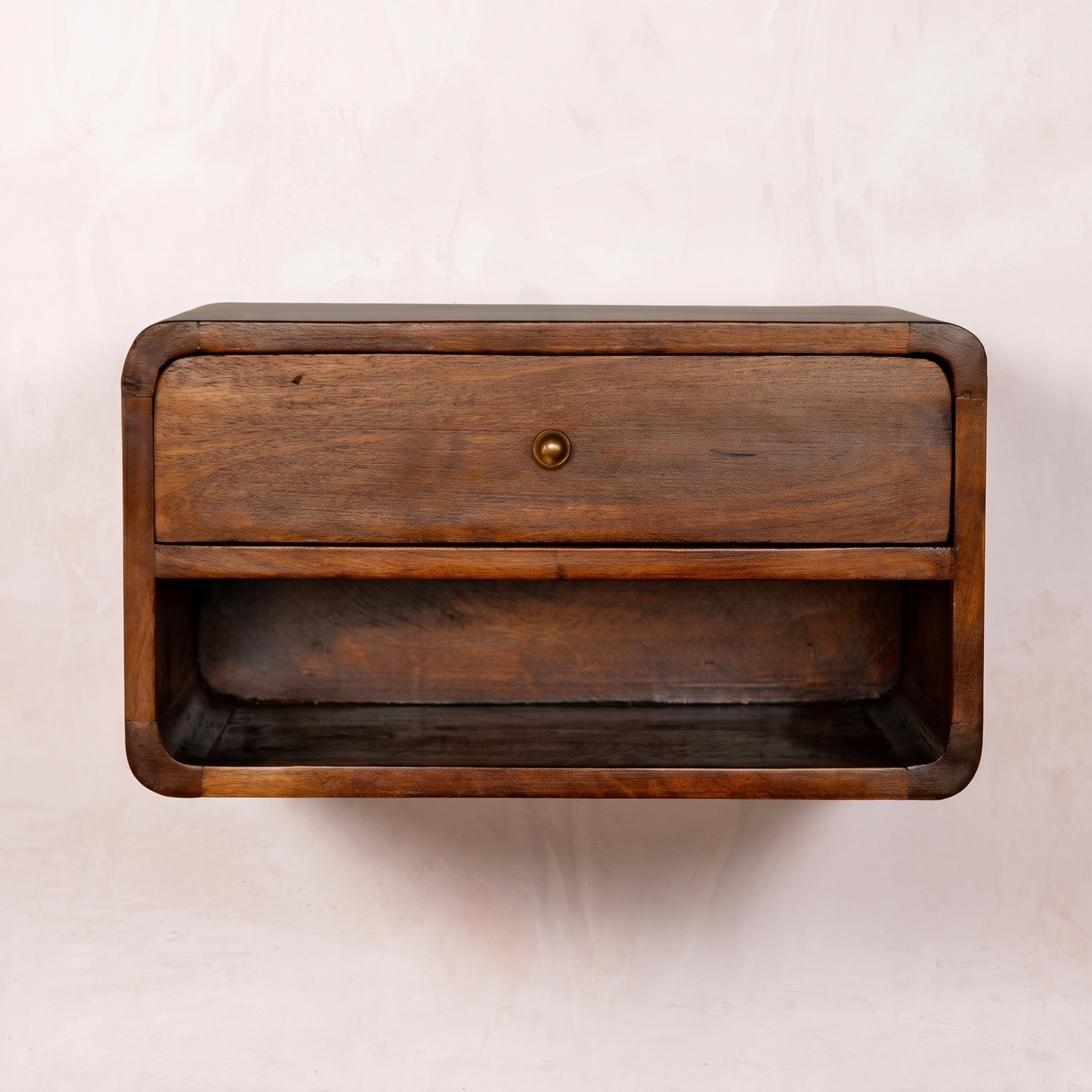Chestnut Curve Floating nightstand