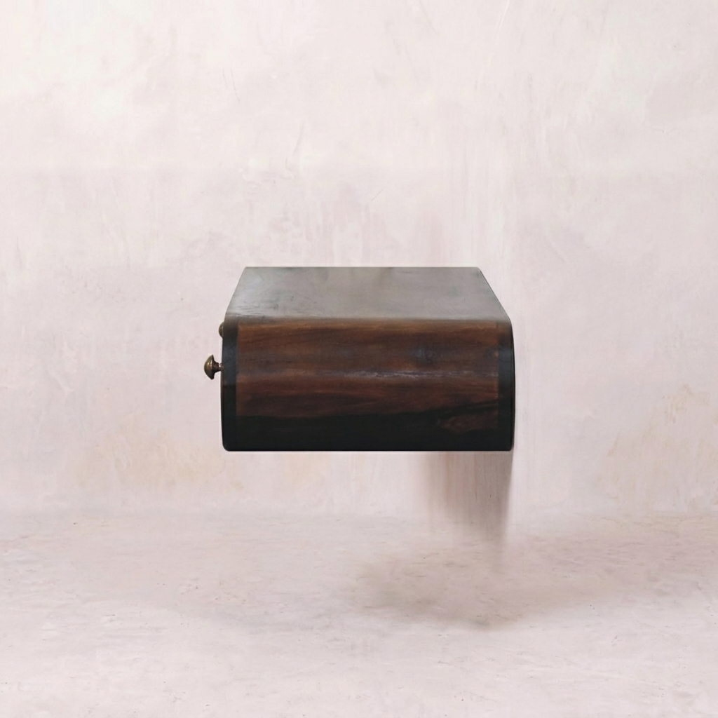 Wall Mounted California Walnut Console Table