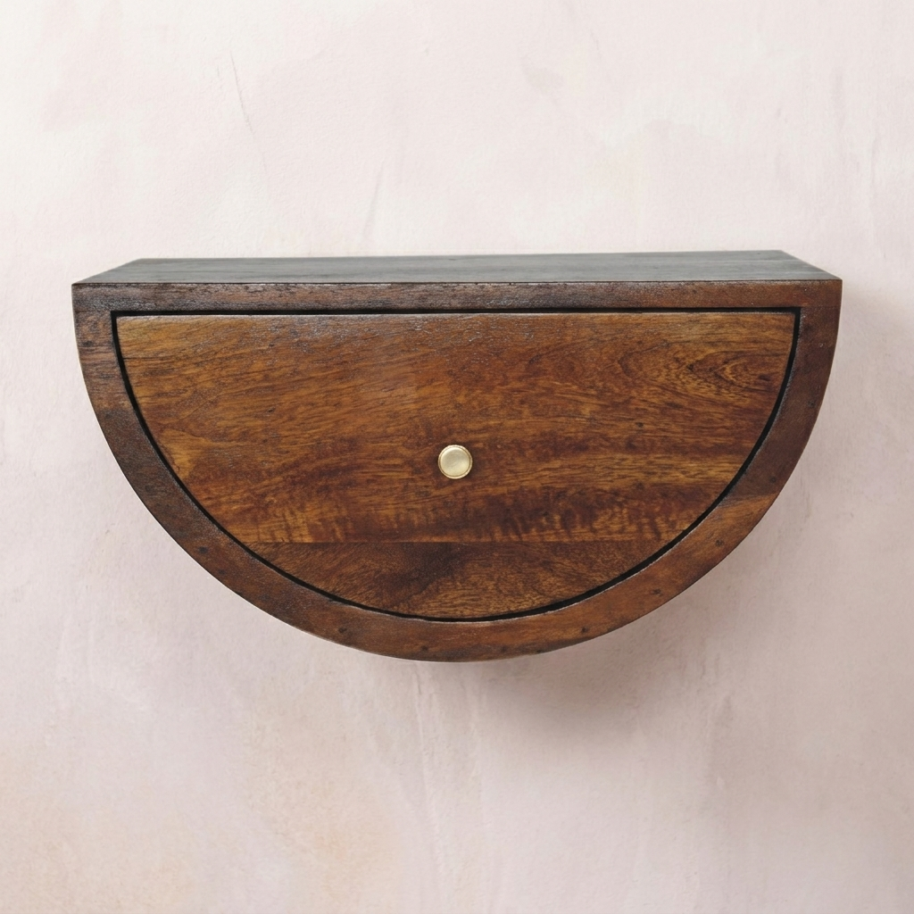 Chestnut Crescent Floating Nightstand