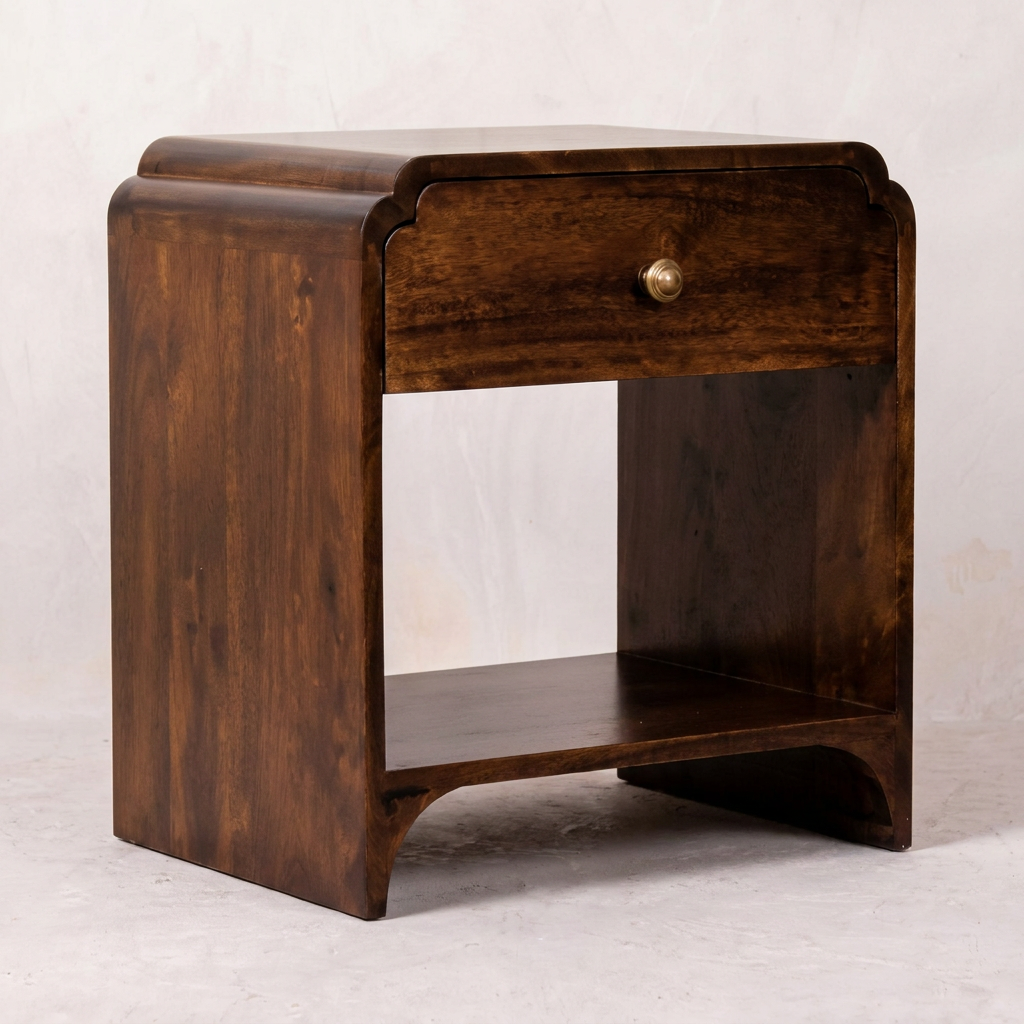 Solid Wood California Walnut Newton Nightstand