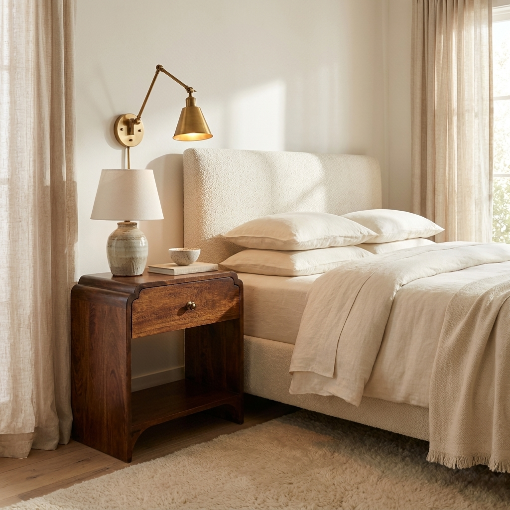 Solid Wood California Walnut Newton Nightstand