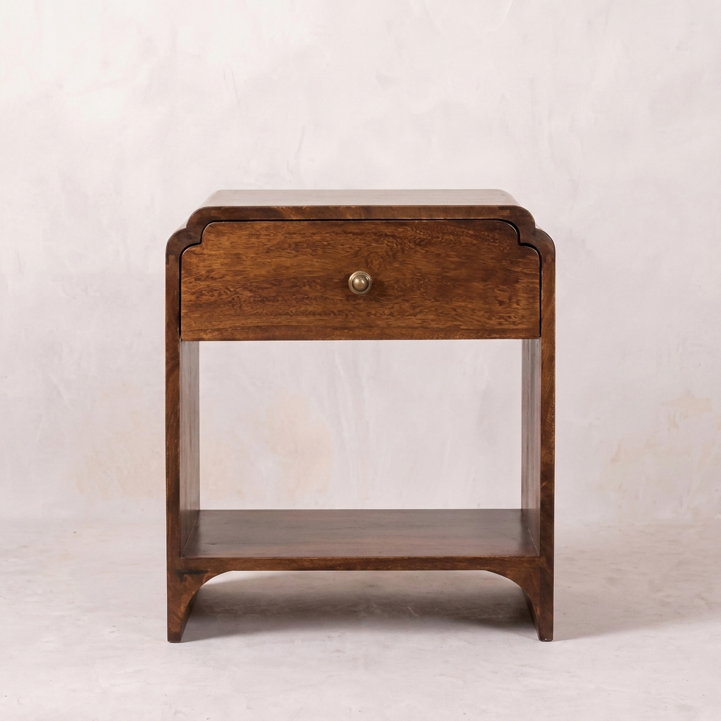 Solid Wood California Walnut Newton Nightstand