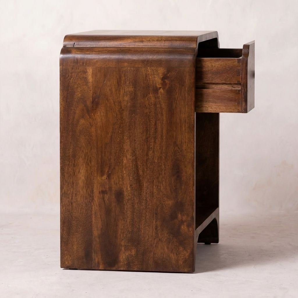 Solid Wood California Walnut Newton Nightstand