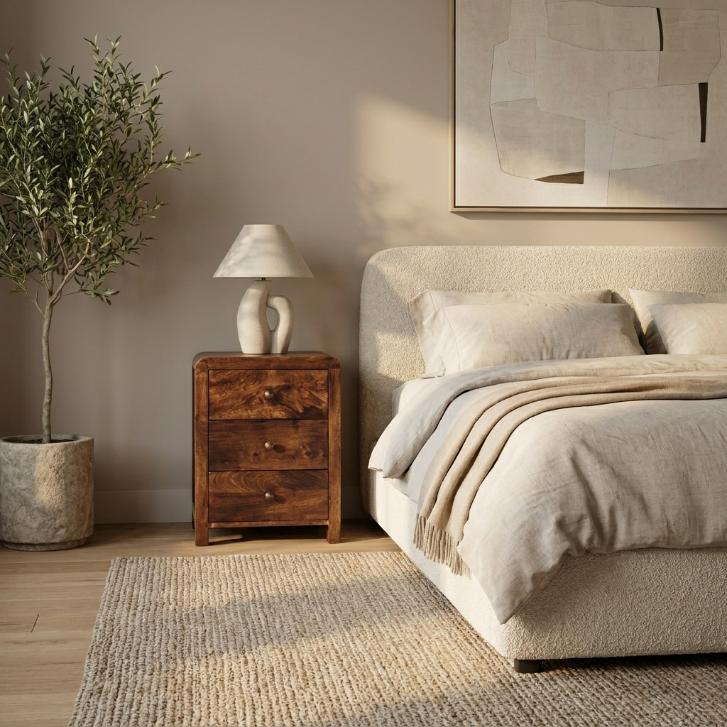 California Walnut Naya Bedside