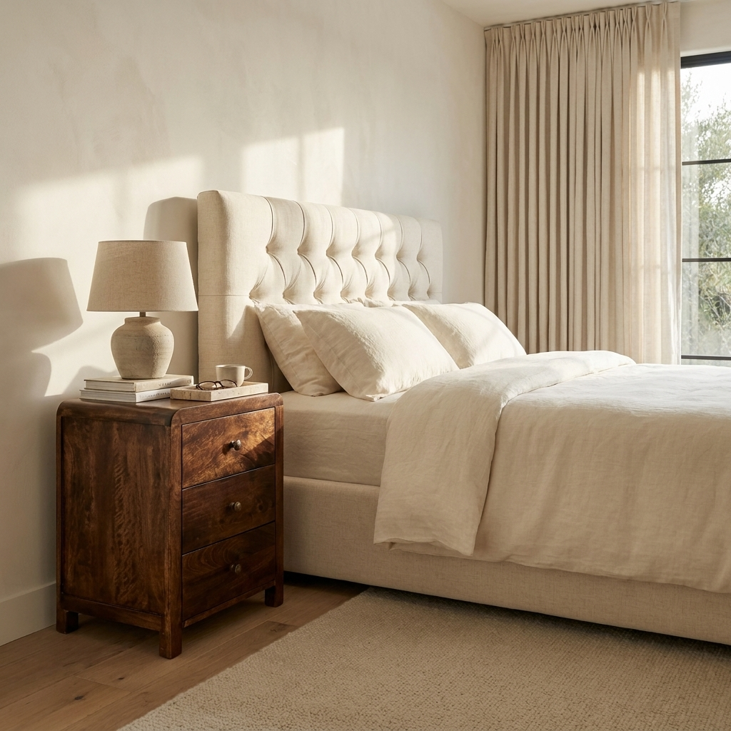 California Walnut Naya Bedside