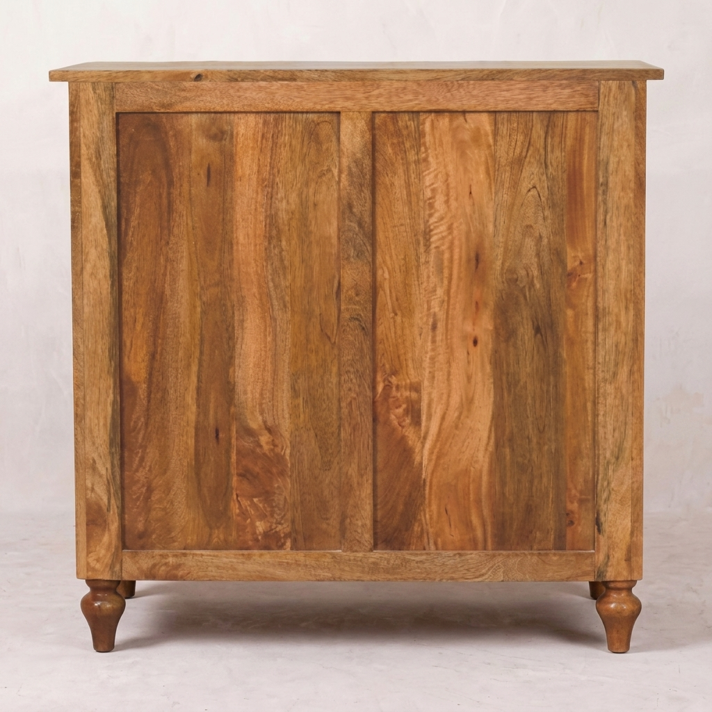 Solid Wood Amber Oak 3-Drawer Chest