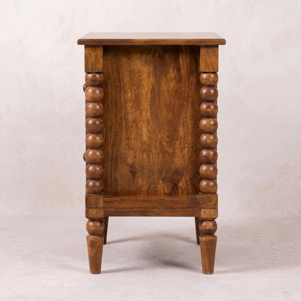Solid Wood Amber Oak Nightstand 23.5"