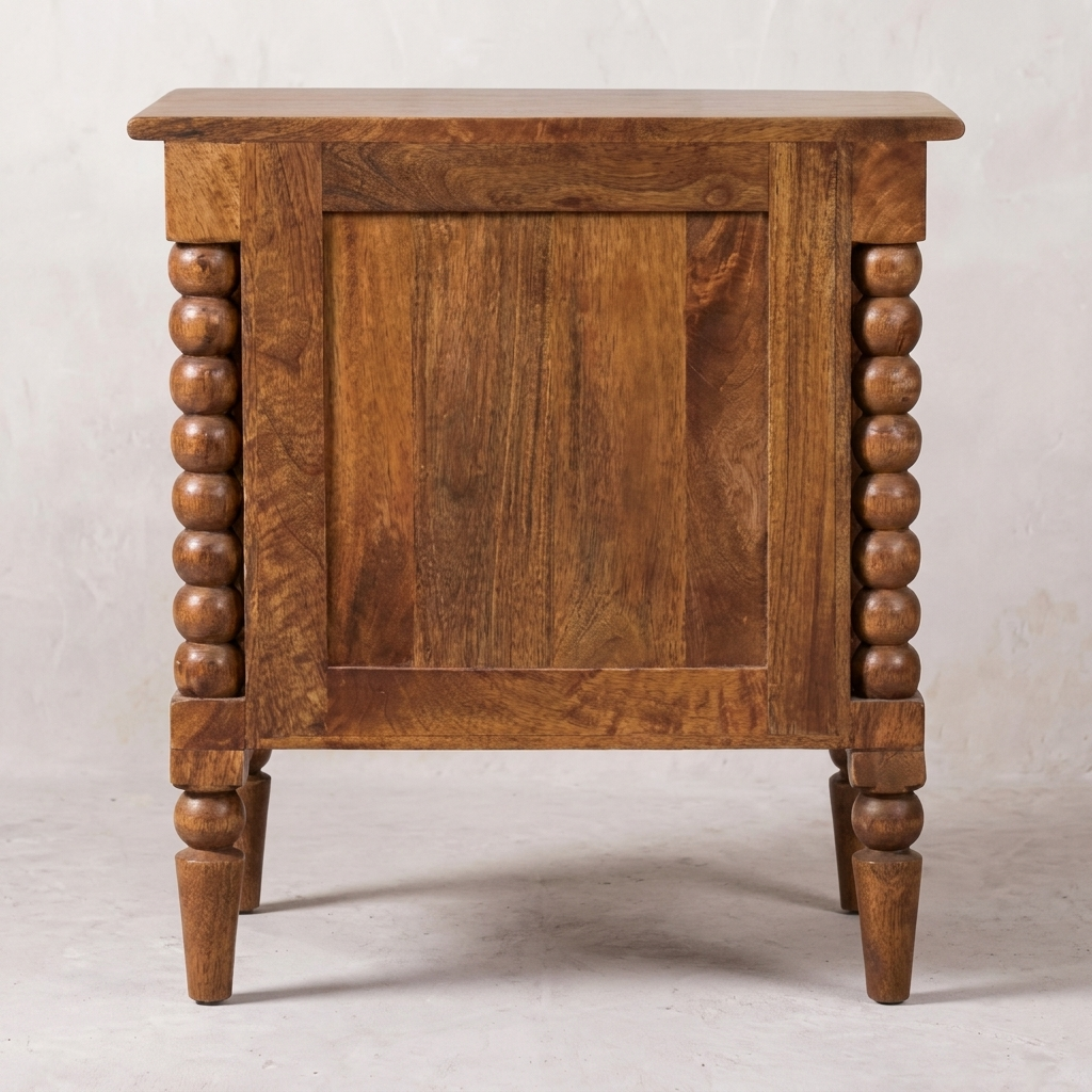 Solid Wood Amber Oak Nightstand 23.5"