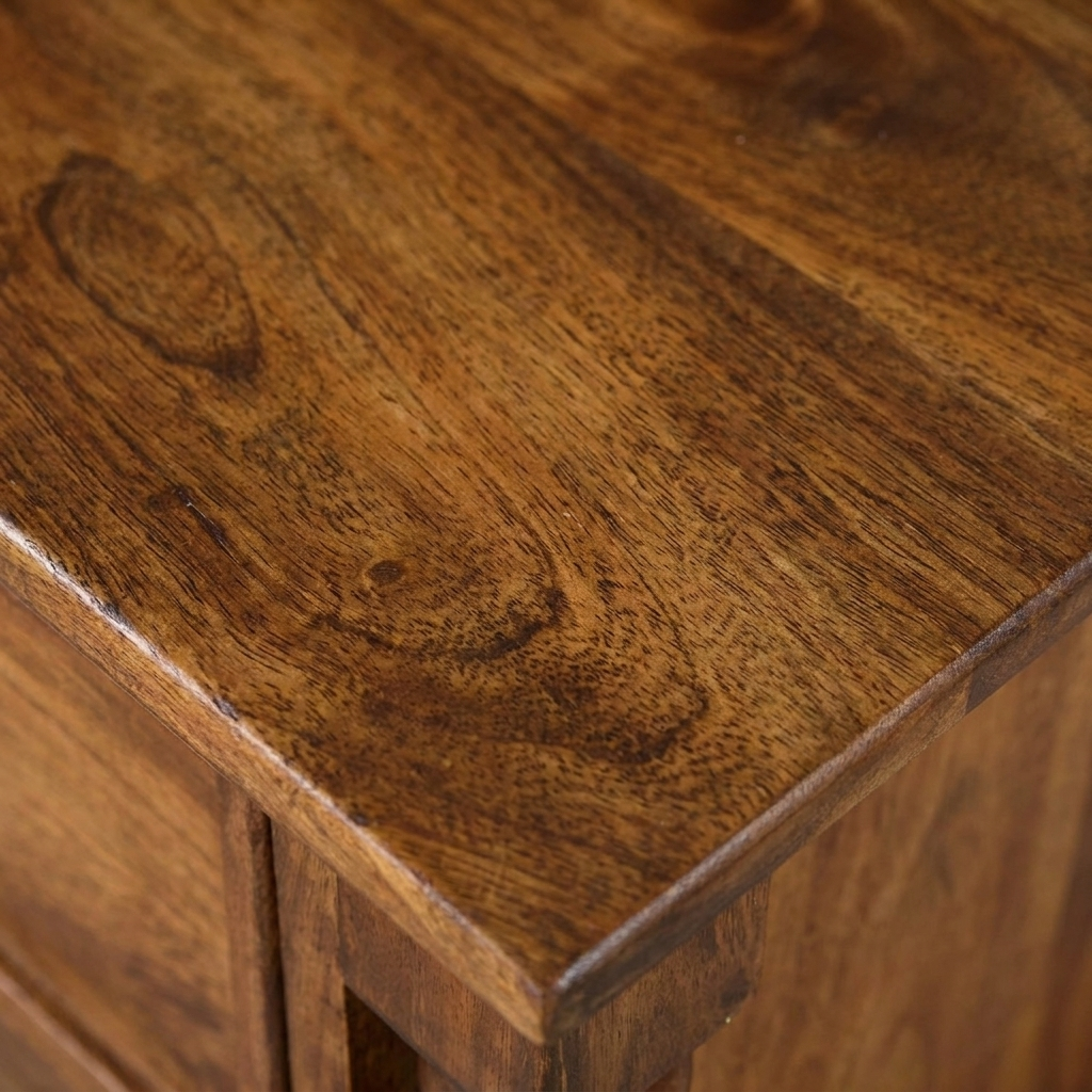Solid Wood Amber Oak Nightstand 23.5"