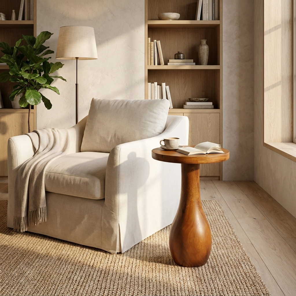 Curved Base Side Table