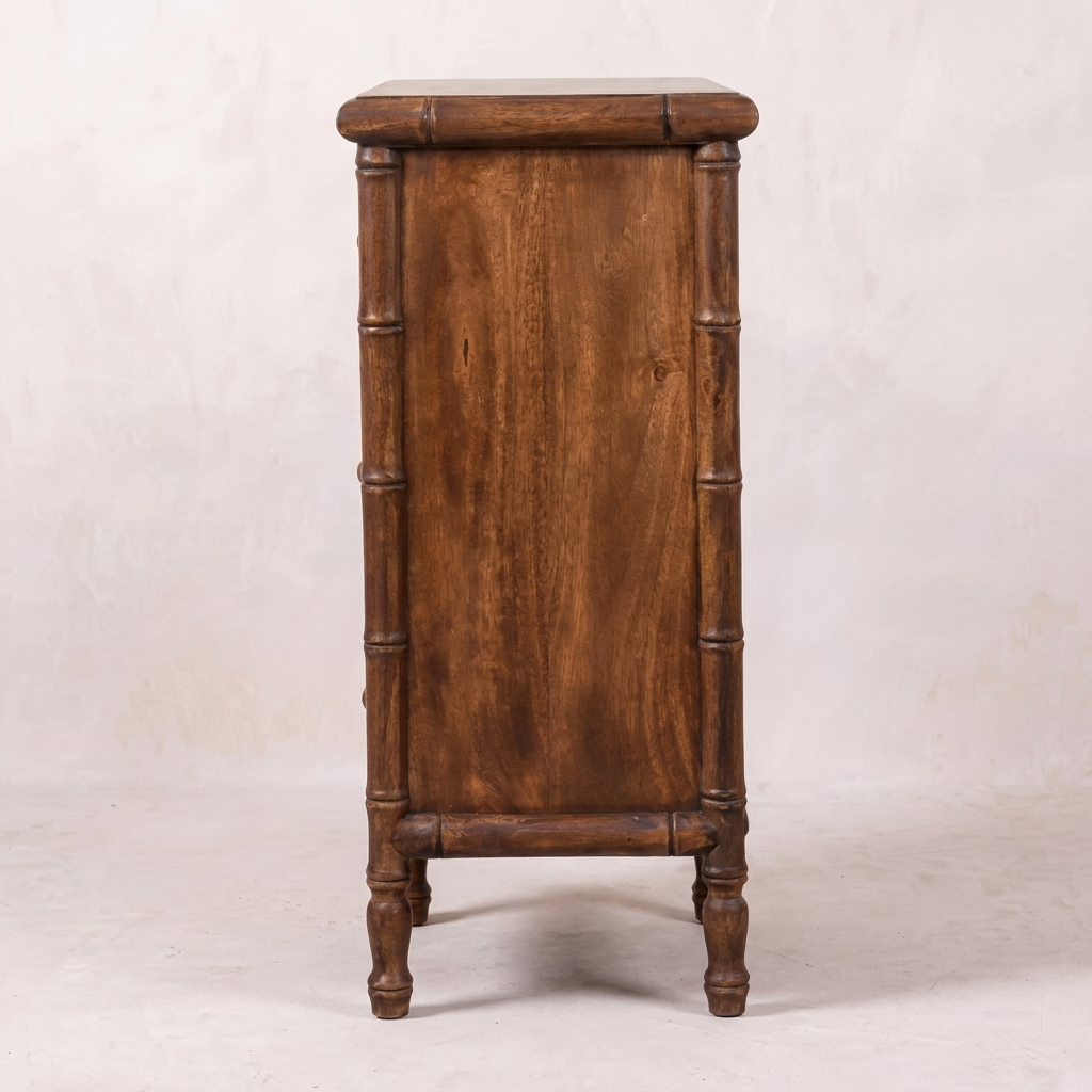 Bamboo Carved 3-Drawer Chest