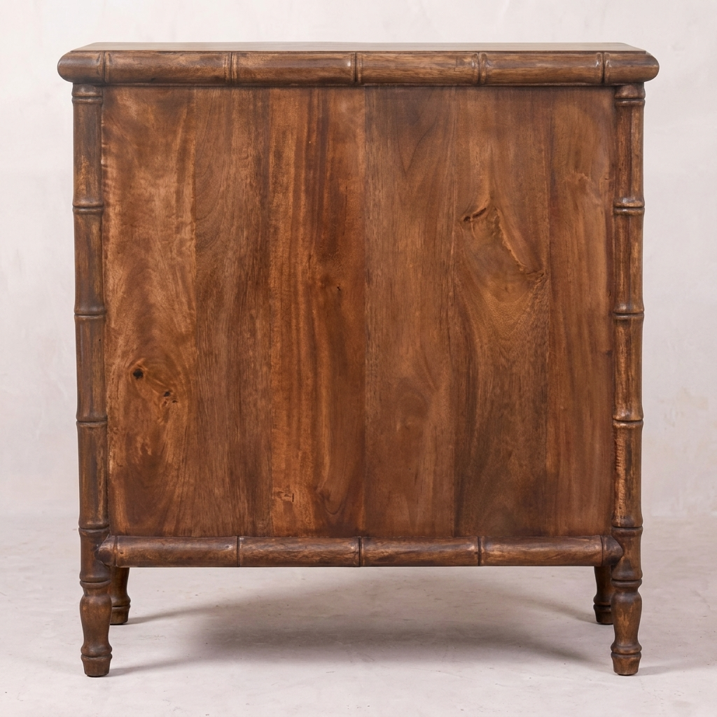 Bamboo Carved 3-Drawer Chest