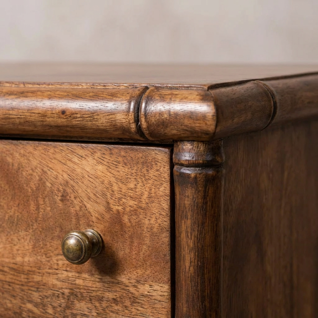 Bamboo Carved 3-Drawer Chest