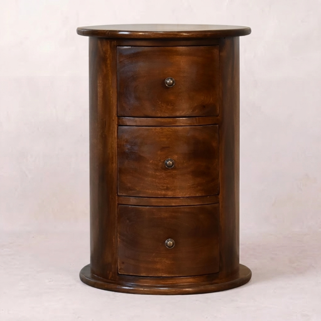 3 Drawer Chestnut Drum