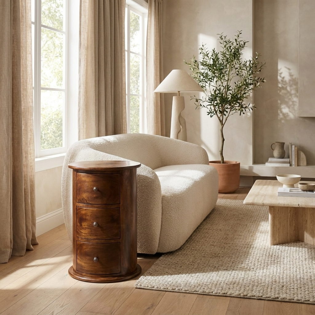 3 Drawer Chestnut Drum