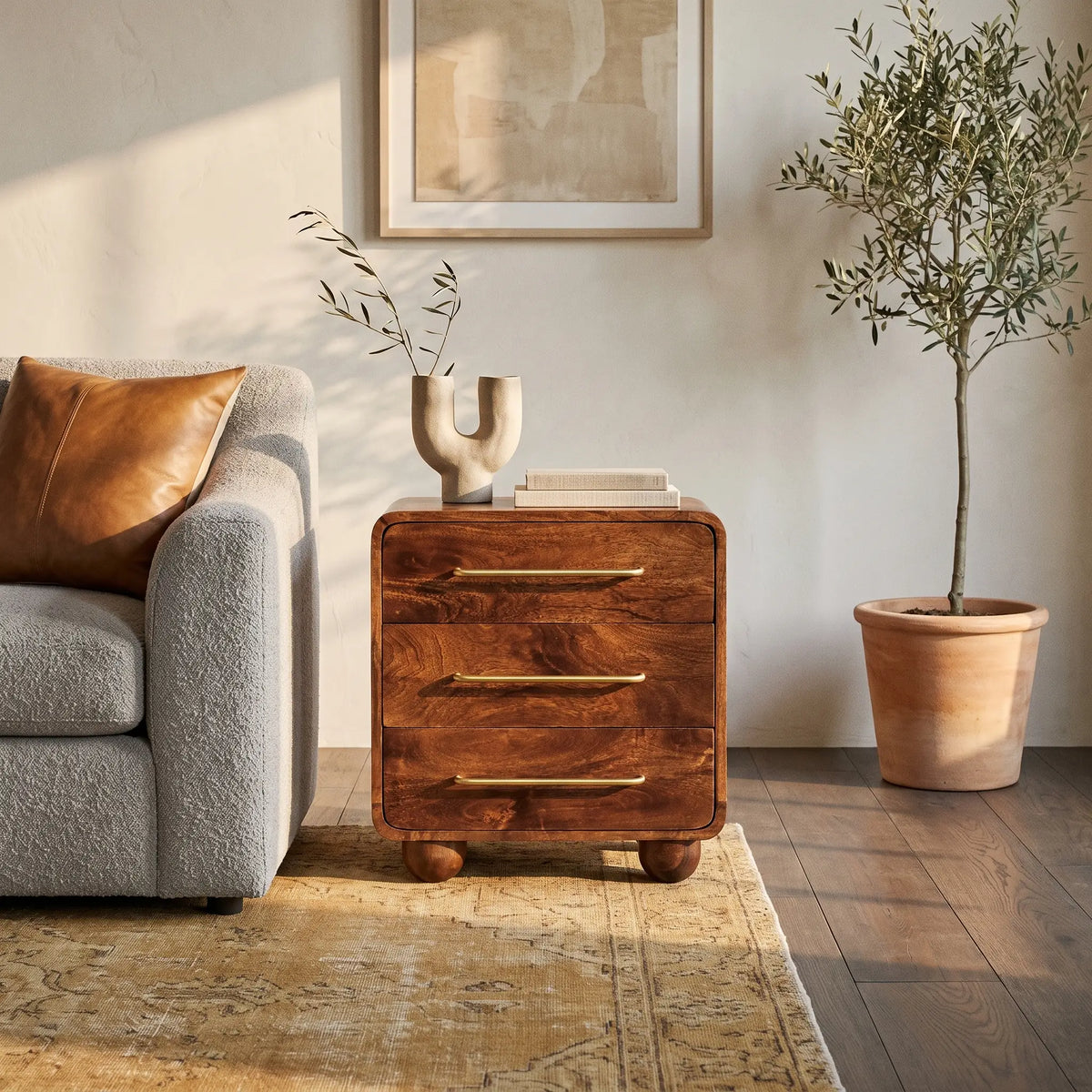 3-Drawer Rounded Chest