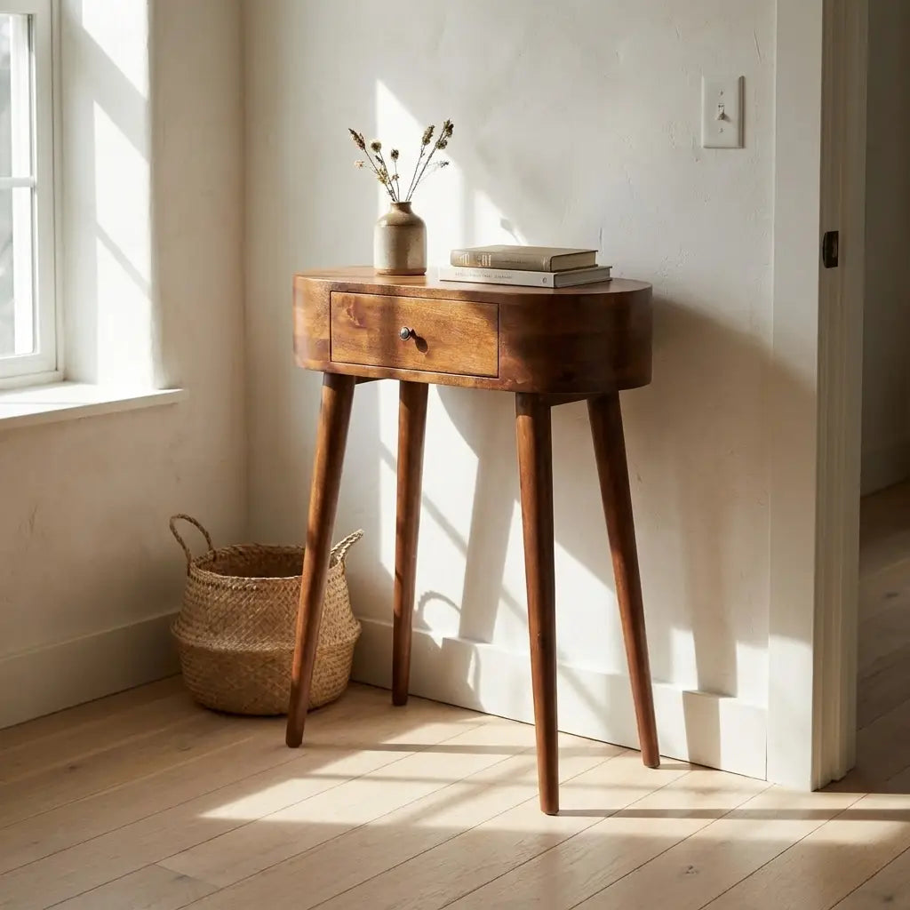 Chestnut Solid Wood Mini Nordic Console