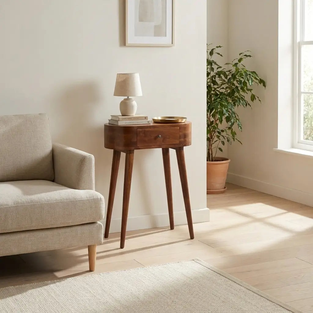 Chestnut Solid Wood Mini Nordic Console