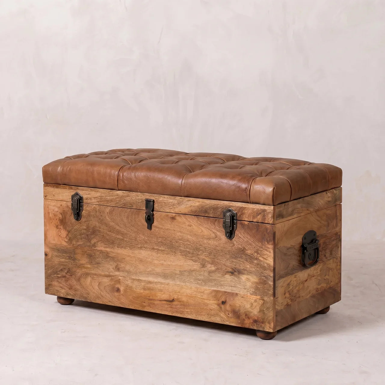 Buffalo Hide Oak-ish Storage Trunk