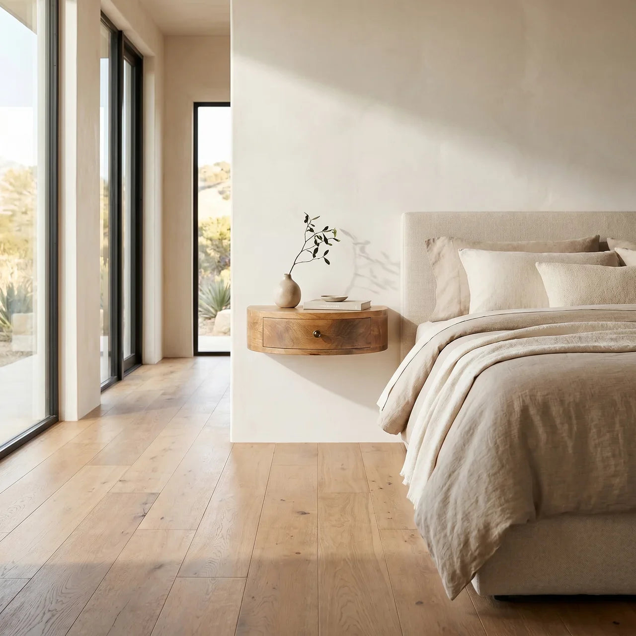 Wall Mounted Rounded nightstand