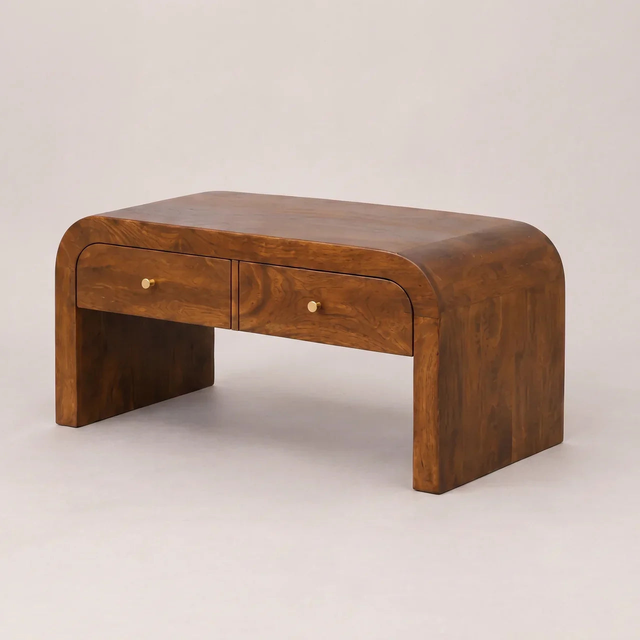 Solid Wood Chestnut Arc Coffee Table
