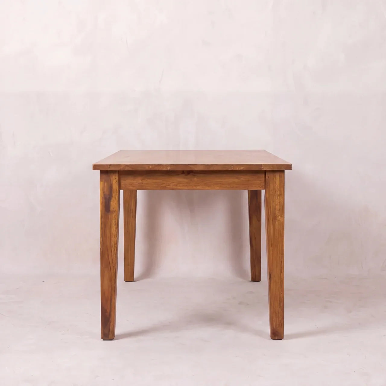 Classic Golden Teak Solid Wood Dining Table