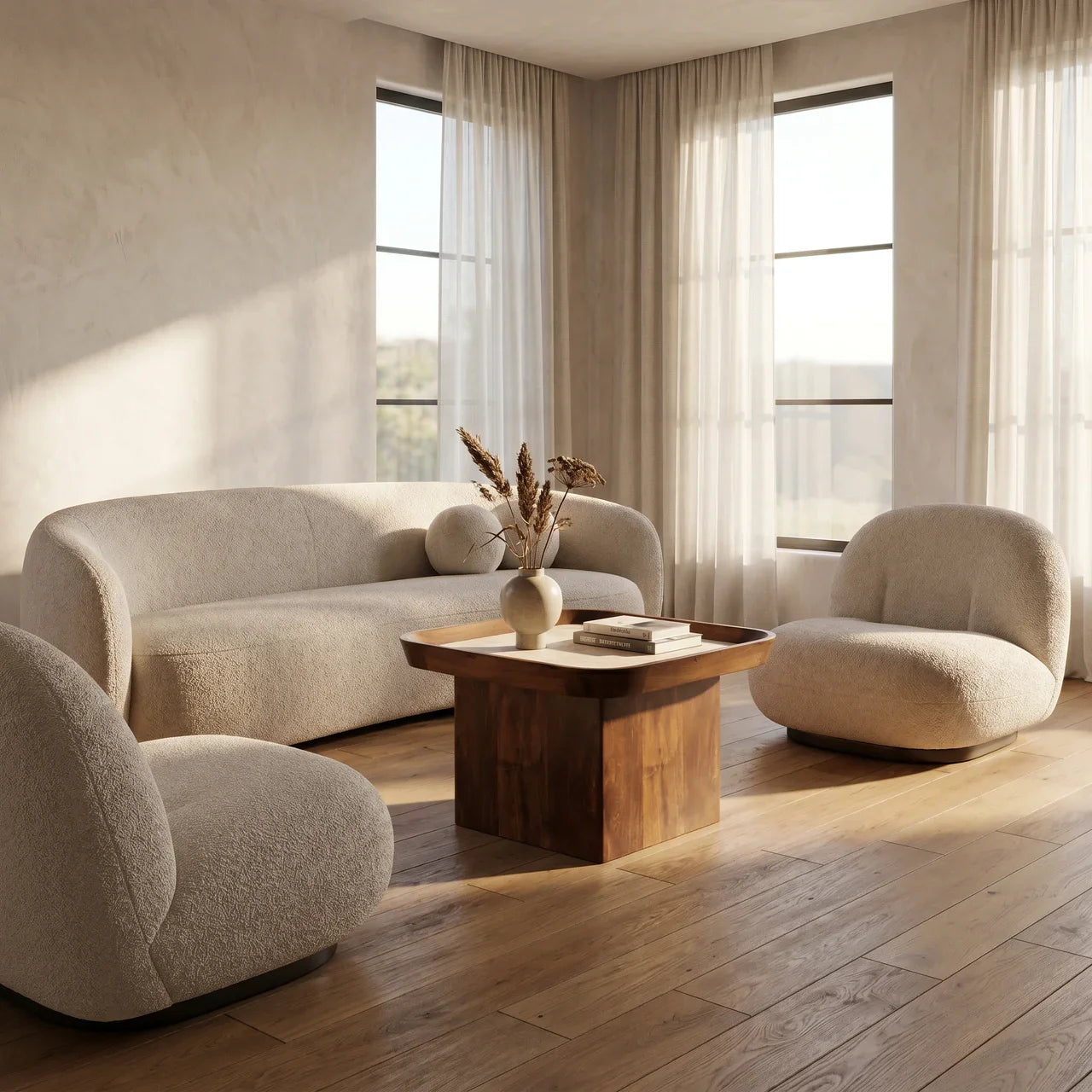 Travertine Top Tray Coffee Table
