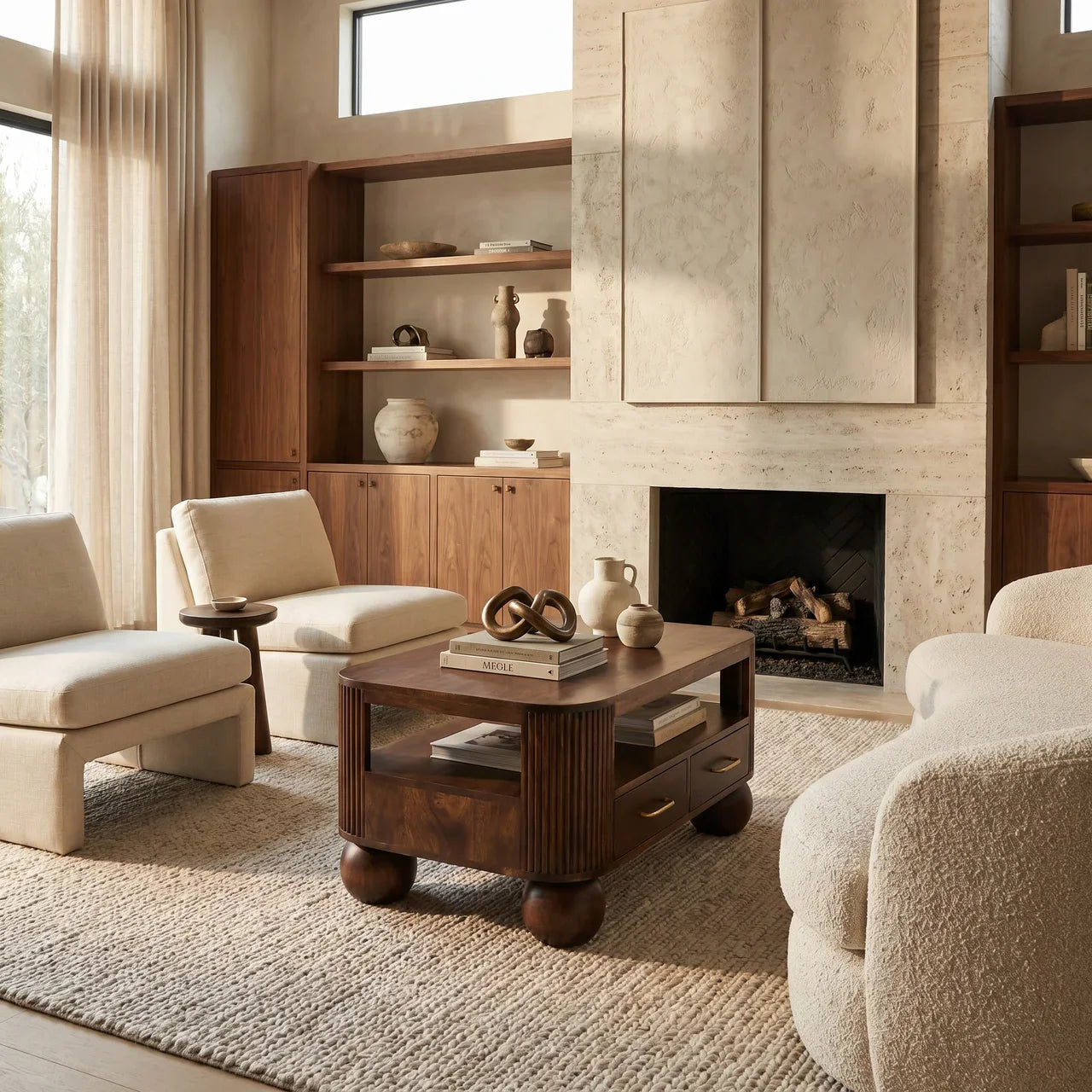 Sphere Leg Coffee Table