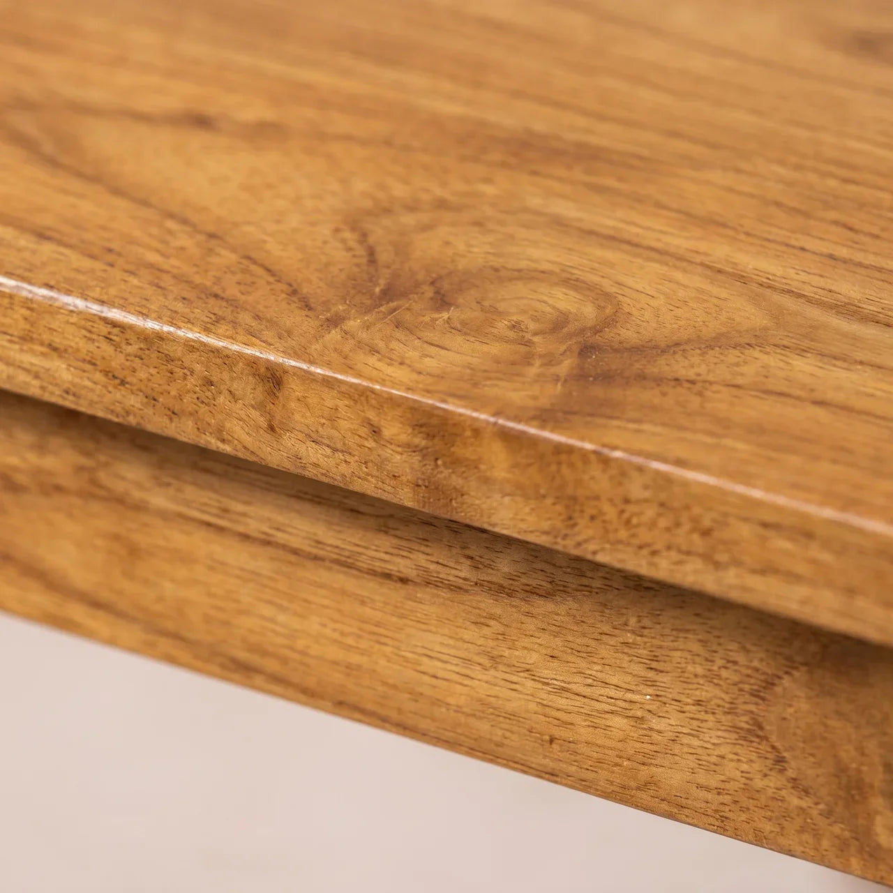 Golden Teak Solid Wood Dining Table
