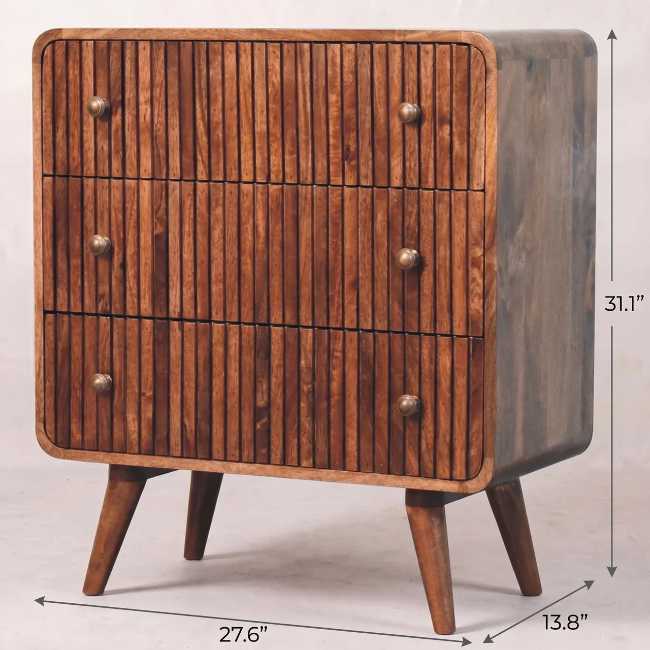Honey Caramel T-bar Ridged Chest