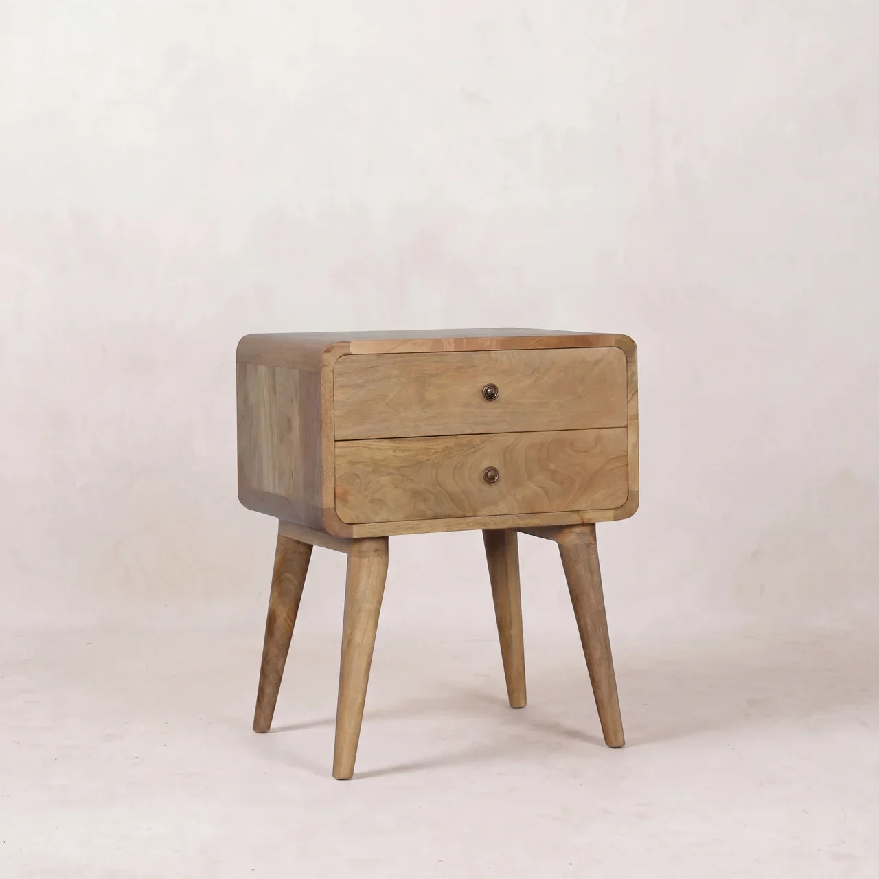 Curved Oak-ish nightstand