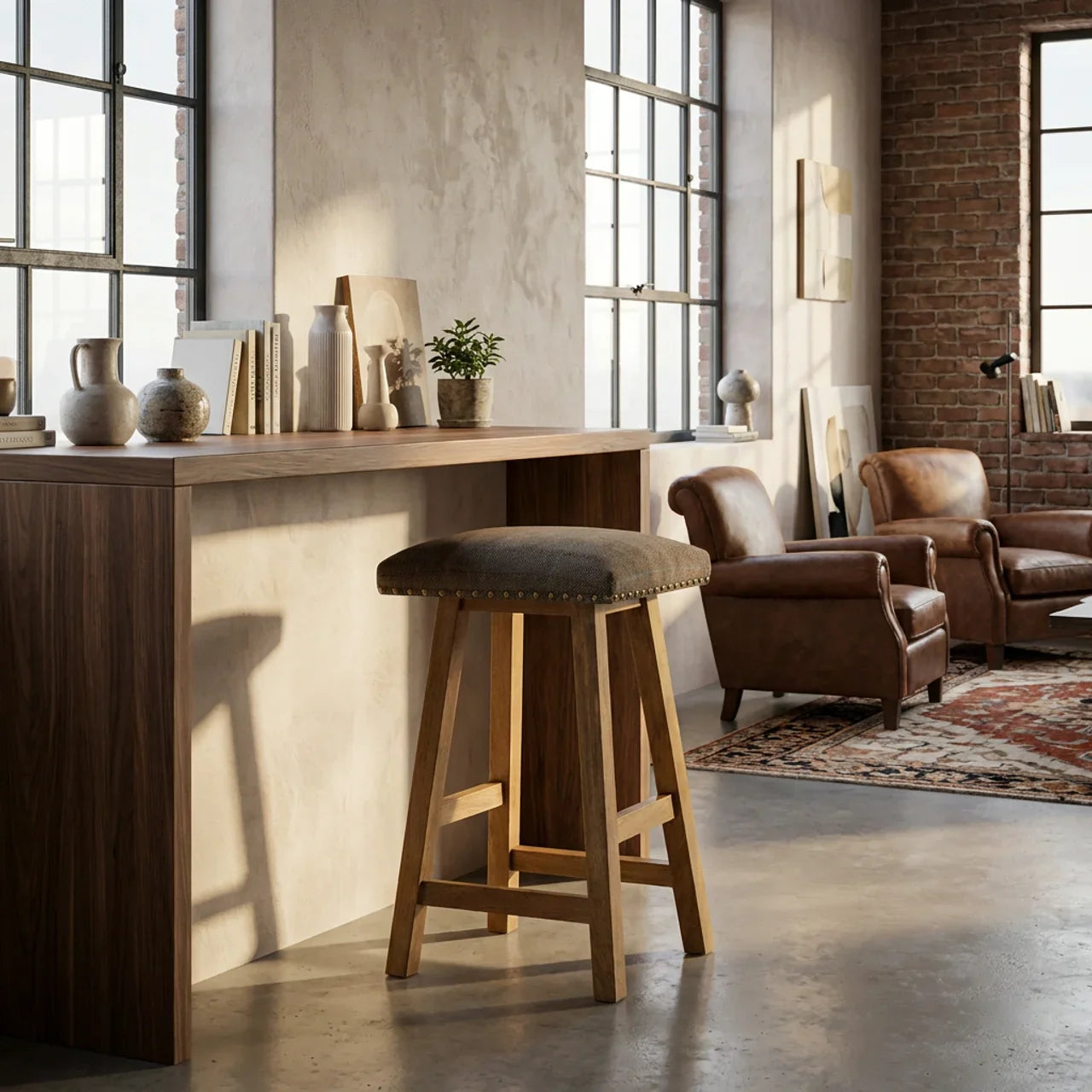 Multi Tweed Bar Stool