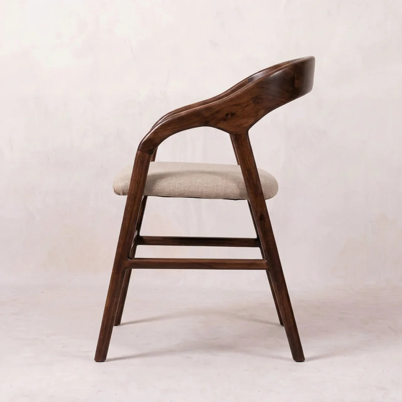 Chestnut Linen Deco Chair