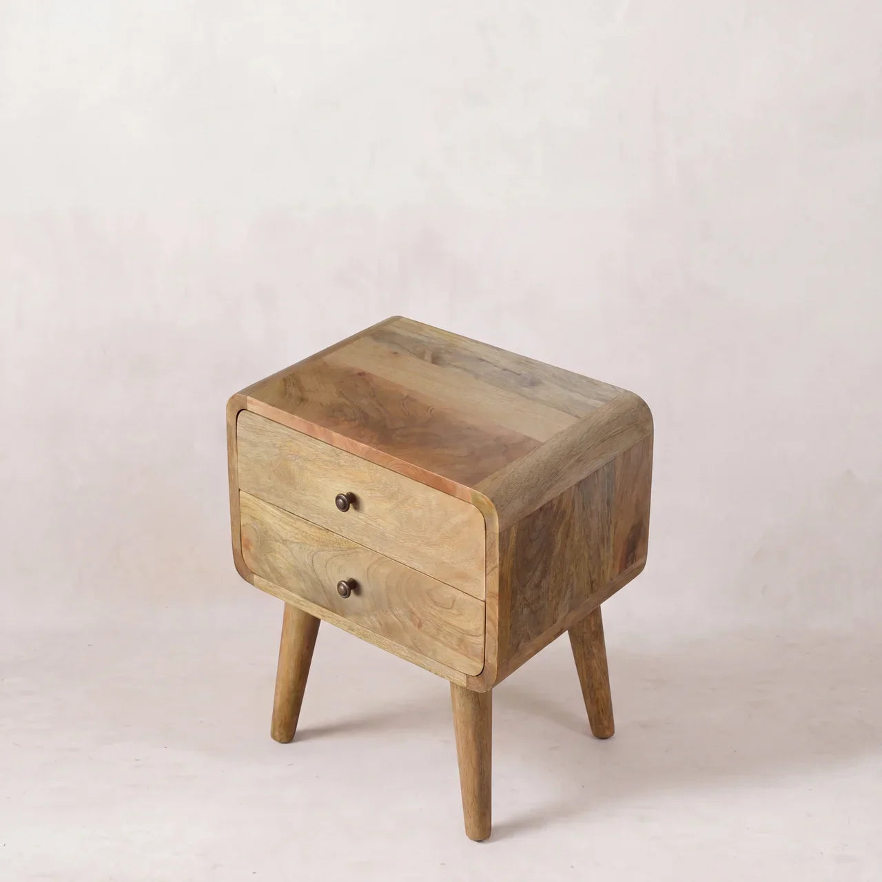 Curved Oak-ish nightstand