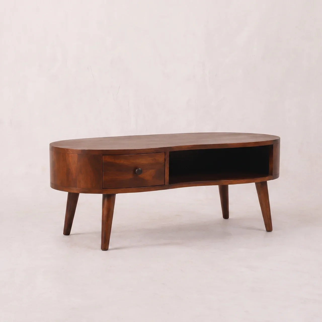Large Chestnut Wave Coffee Table