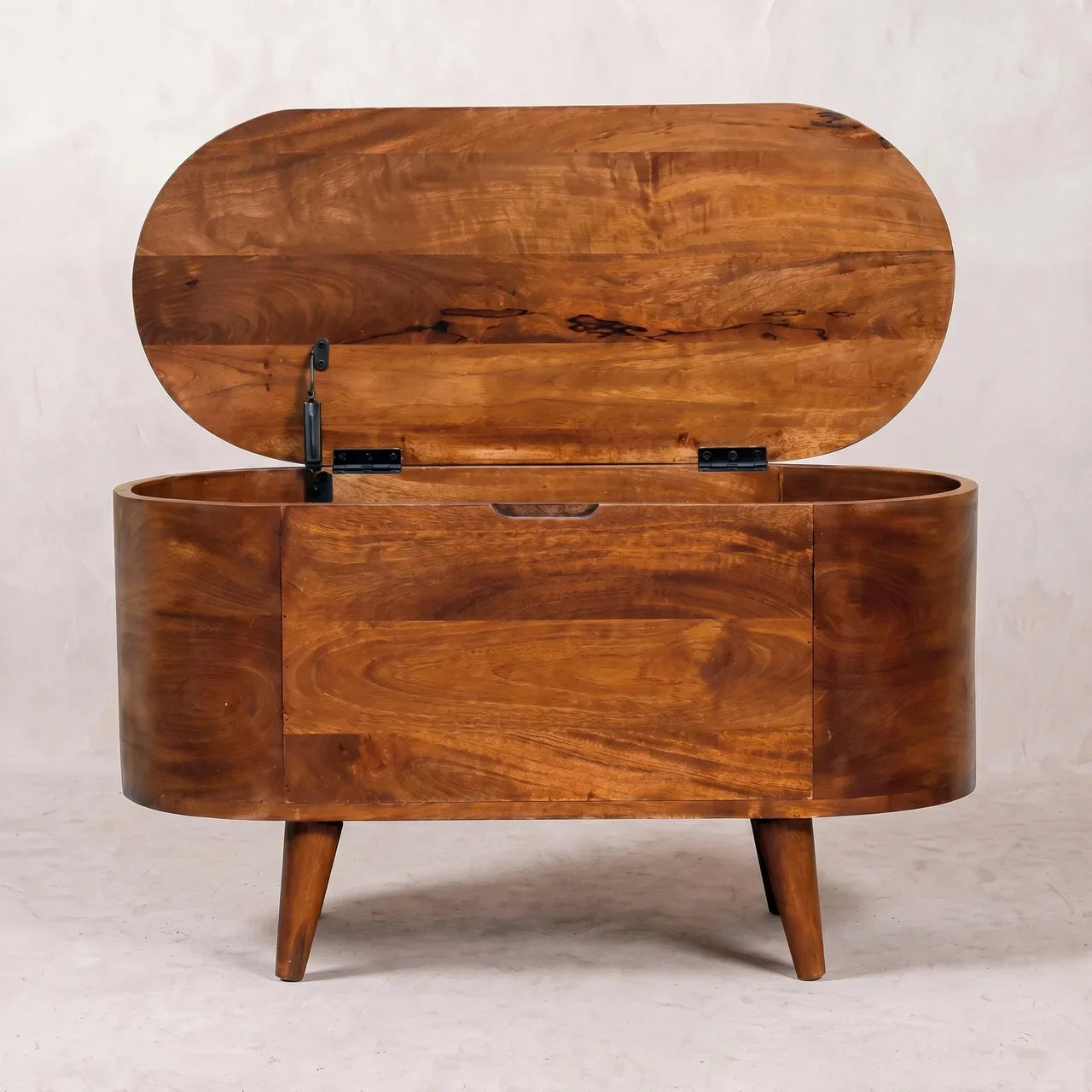 Chestnut Rounded Lid up Blanket Box