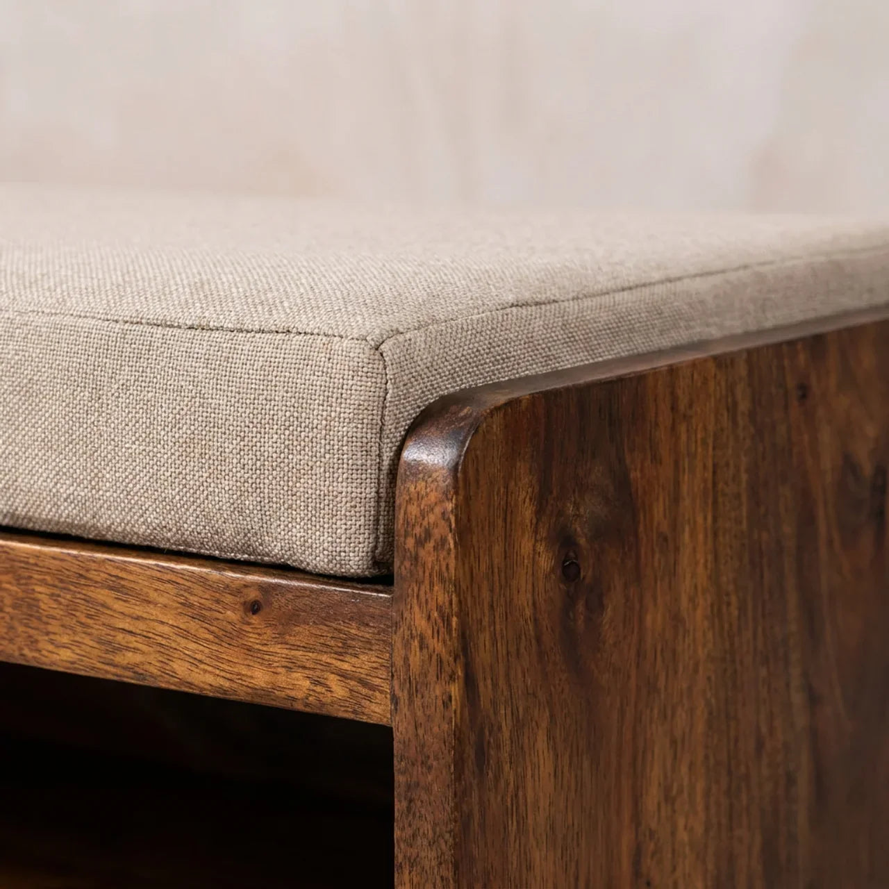 Mud Linen Shoe Bench