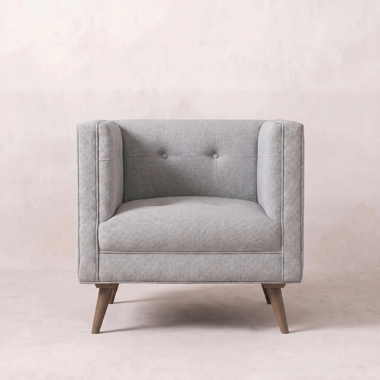 Grey Tweed Armchair