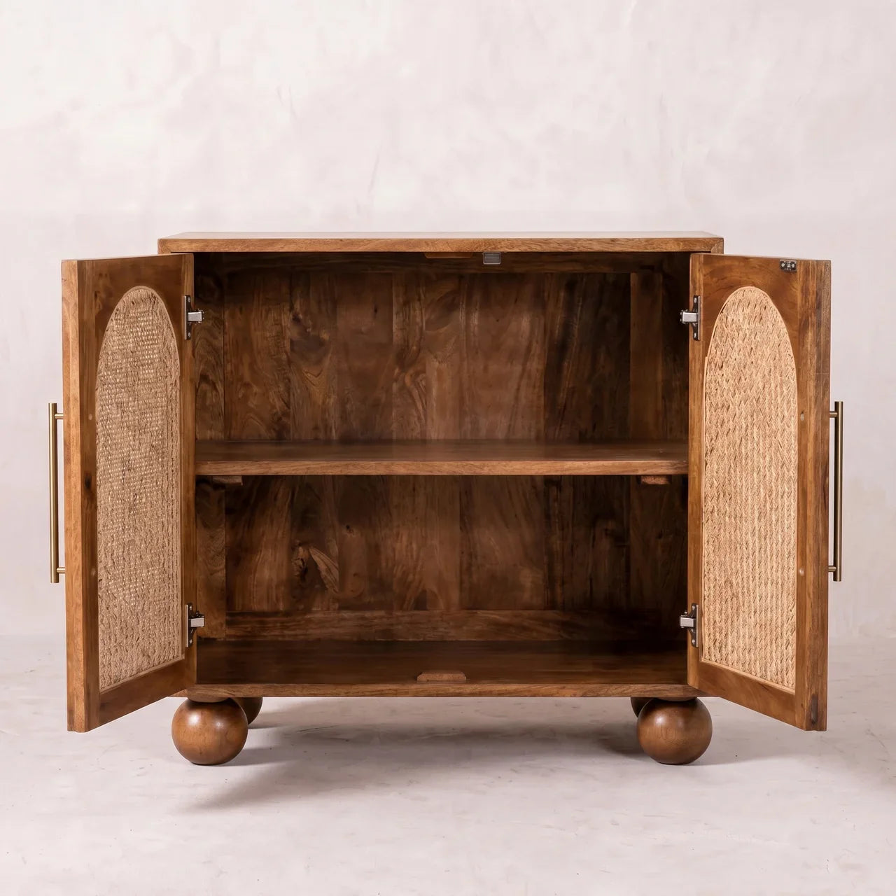 Arched Rattan Two-Door Sideboard