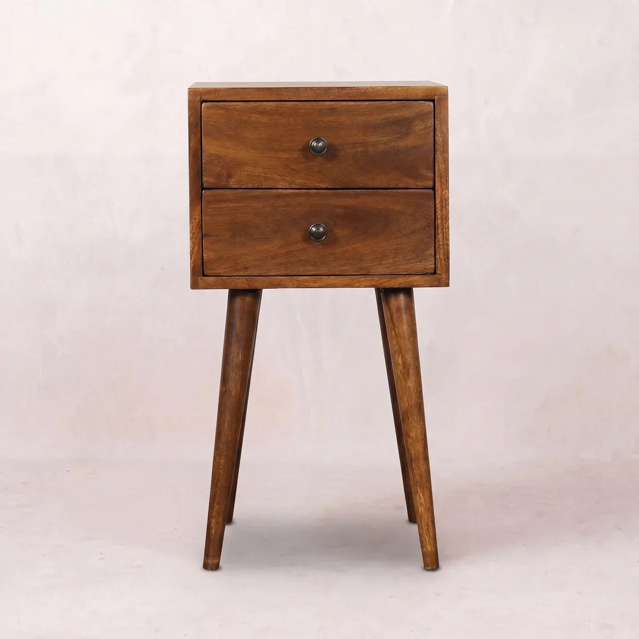 Mini 2 Drawer Chestnut nightstand