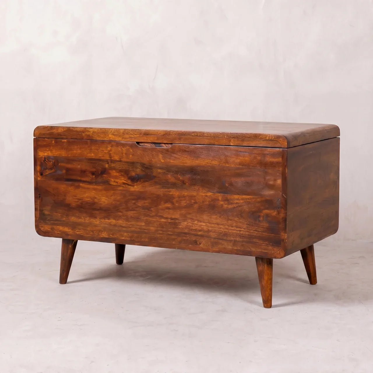 Curved Chestnut Blanket Box